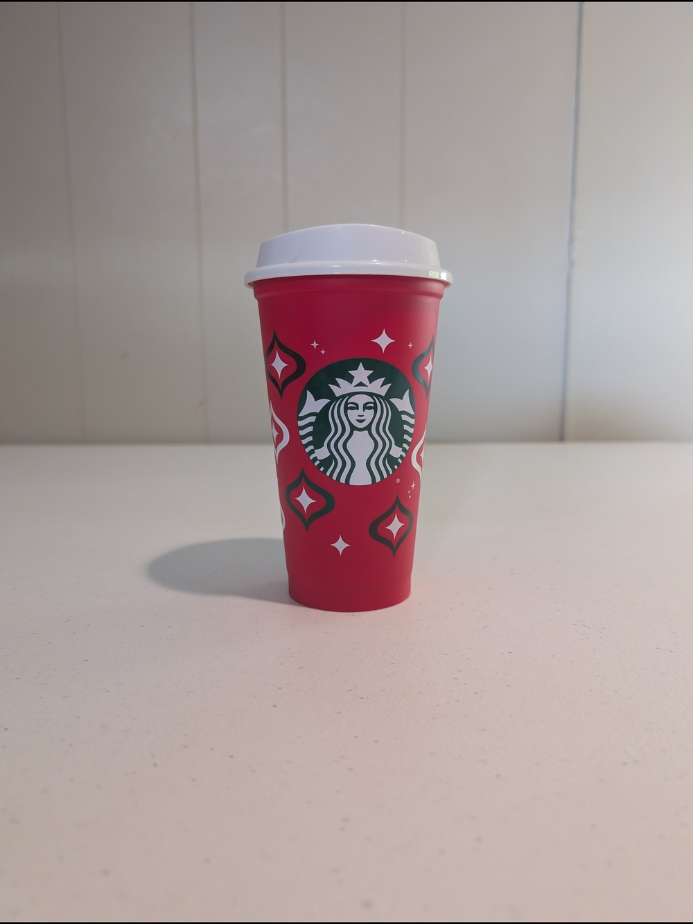 Starbucks Red Holiday Reusable Cup with White Lid